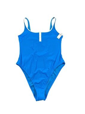 Aerie Wide Rib Henley Cheeky One Piece Size Large NWT